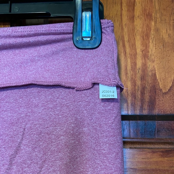 LuLaRoe Lilac Purple Heather/Pinkish-Purple Heathered OS Leggings - Picture 7 of 13